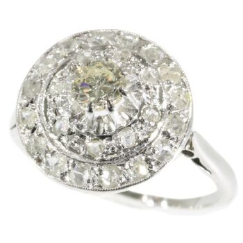 Art Deco diamond cluster ring by Unknown artist