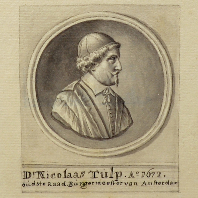 Trompe l’oeil and bronze and silver medal of Dr. Nicolaes Tulp, mayor of Amsterdam, by Antonina Houbraken by Unbekannter Künstler