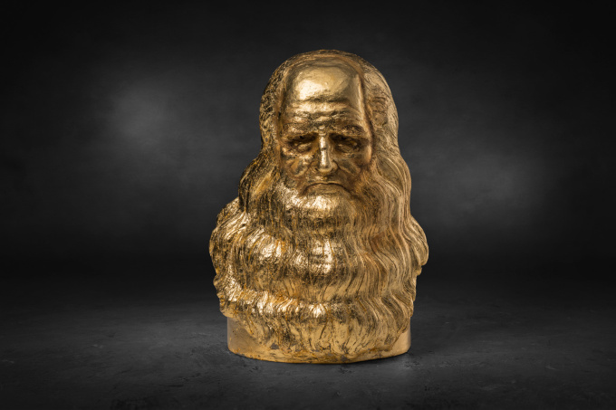 San Leonardo da Vinci - gold leaf by Eleonora Francioni Antonio Mastromarino