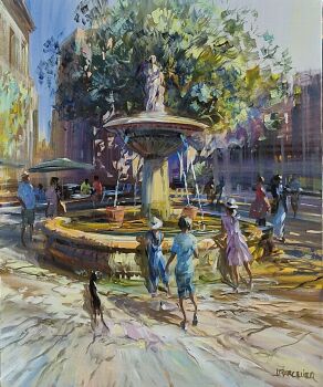 La Fontaine du Village by Laurent Parcelier