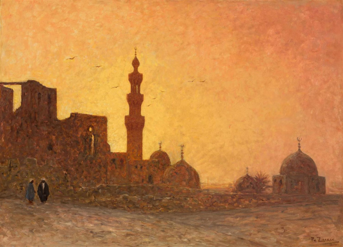 Avond in Cairo by Philippe Zilcken