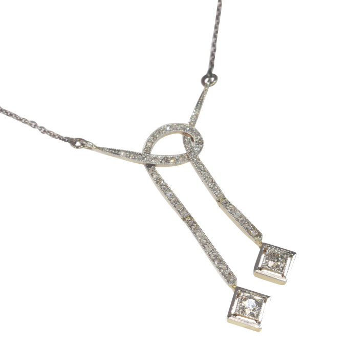 Charming vintage Belle Epoque diamond necklace by Artista Desconhecido