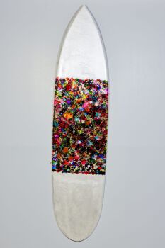 Abstract Surfboard II by Ghost Art