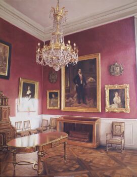 Interieur met rode wanden by Serge de Vries