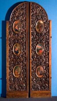 Antique Russian Religious Art: The Royal Doors by Artista Desconocido