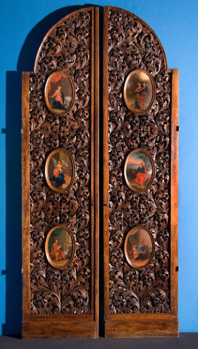 Antique Russian Religious Art: The Royal Doors by Artiste Inconnu