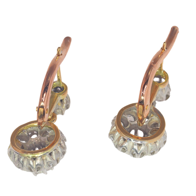 Vintage pendent diamond earrings by Unbekannter Künstler