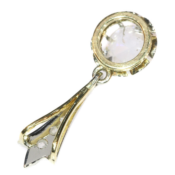 Big Rose Cut Diamond Art Deco Pendant Belle Epoque by Artista Desconocido