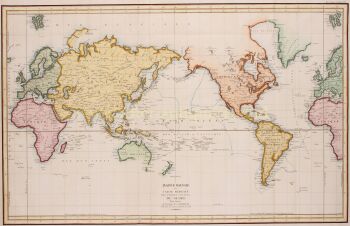 World map by Jean-François de La Pérouse
