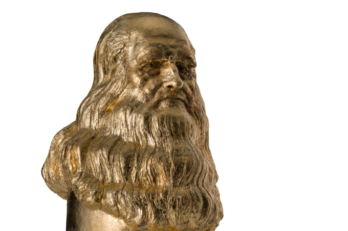 San Leonardo da Vinci - gold leaf by Eleonora Francioni Antonio Mastromarino
