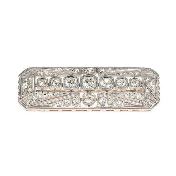 Art Deco brooch with diamonds by Artista Desconhecido