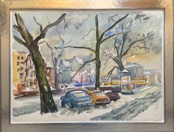 Winter aan de Keizersgracht te Amsterdam by Freek van den Berg