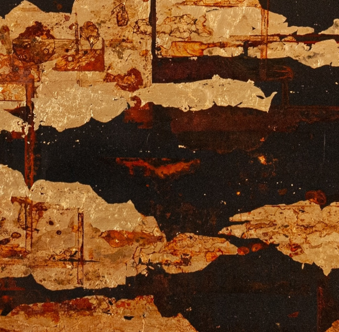 Black Steel with Gold by Chelsea Davine