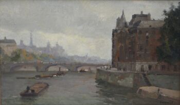 Le Pont au Change et Le Conciergerie in Paris by Herman Bogman jr.