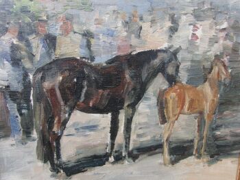 Paardenmarkt Purmerend by Willem Vaarzon Morel jr.