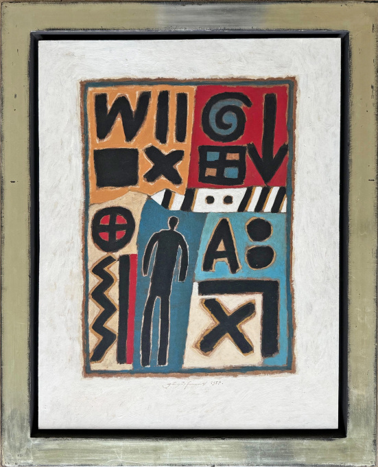 Compositie met symbolen by Ferenc Gögös