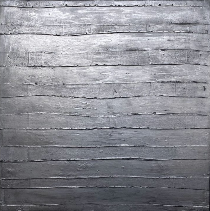 Sieben schmale waagrechte streifen by Rudi Stanzel