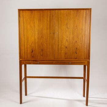 A very rare Brazilian rosewood veneered cabinet – A.J. Iversen, Denmark by Ole Wanscher