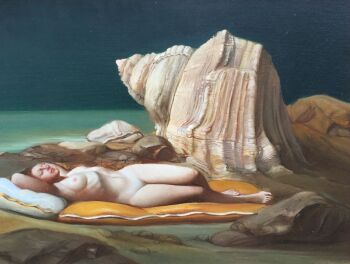 Bagnante Addormentata by Giovanni Tommasi Ferroni
