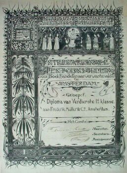 Certificate of the Association of Booksellers by Gerrit Willem Dijsselhof