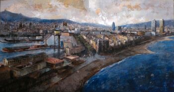Nova Vista d'una Vella Barcelona by Martí Bofarull