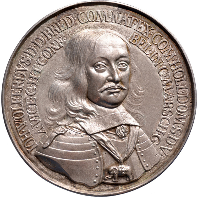  Trompe l’oeil and silver medal of Jan Wolfert van Brederode, lord of Vianen and Ameide, by Antonina Houbraken  by Unknown artist