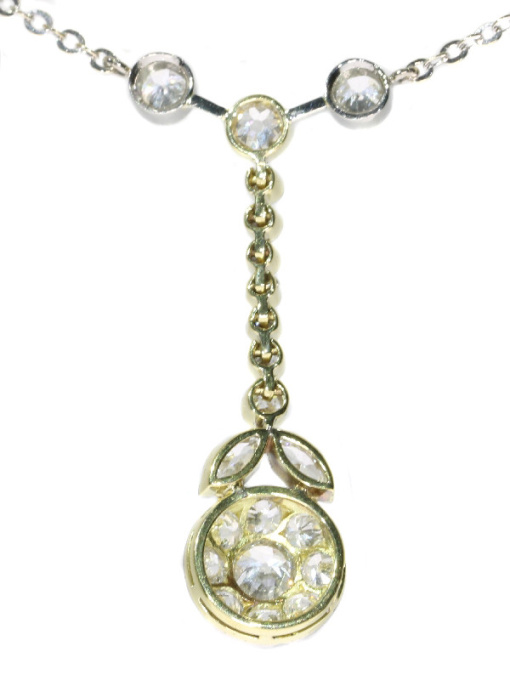 French Art Deco diamond pendant by Artiste Inconnu