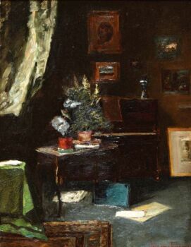 Mijn atelier te Brussel by Carel Nicolaas Storm van 's Gravesande