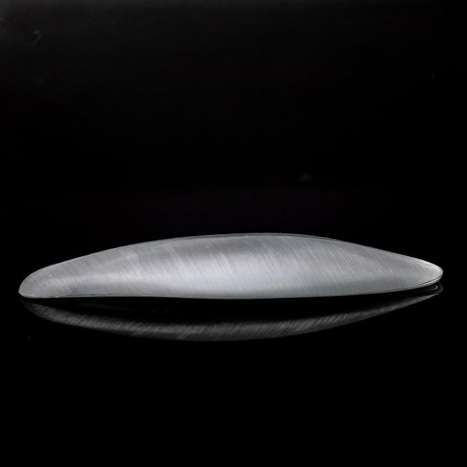 A very rare largest size comb-cut crystal Art object ‘Sulka’ (feather), model 3369 – Iittala Finland by Tapio Wirkkala