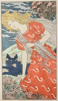 “Danger”, lithograph by Eugène Grasset