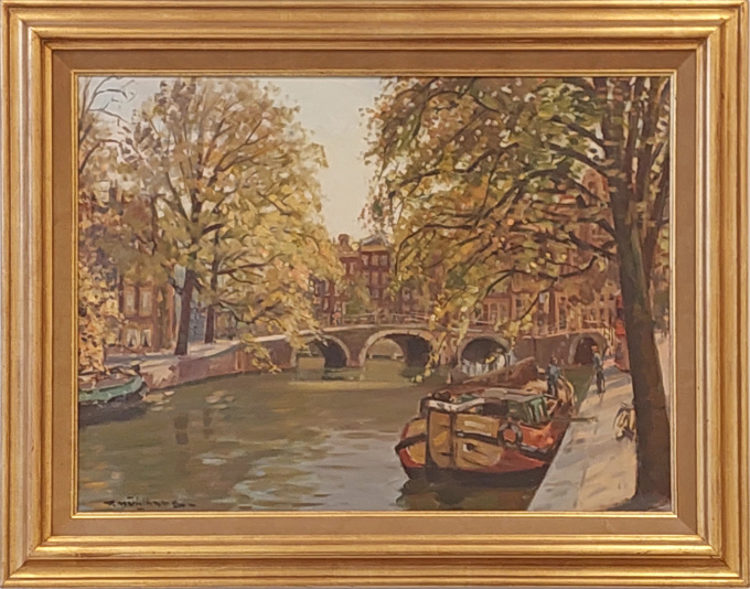Gracht in Amsterdam by Daniel (Daan) Mülhaus