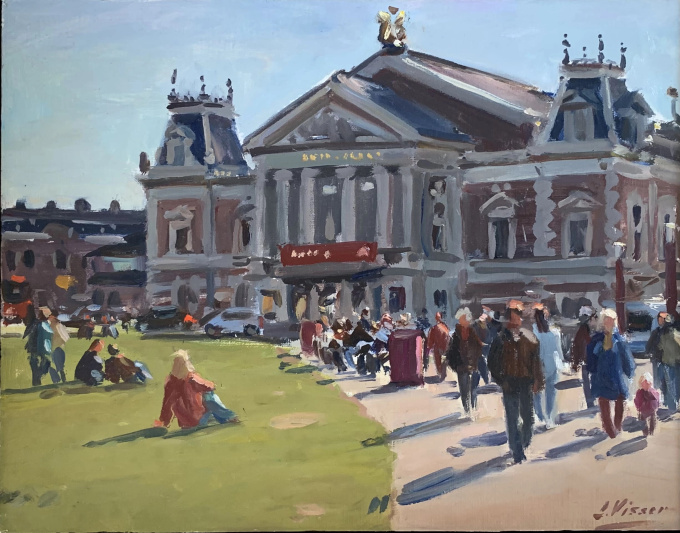 Amsterdam – Museumplein met het Concertgebouw by Louis Visser