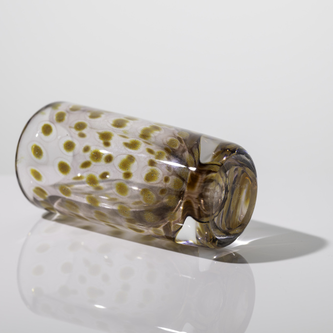 A unique pink, amber and clear glass Art-object – Kosta Glasbruk, Sweden 1960’s by Vicke Lindstrand