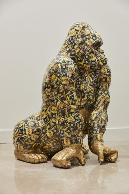 Big Black Money Gorilla by Ghost Art