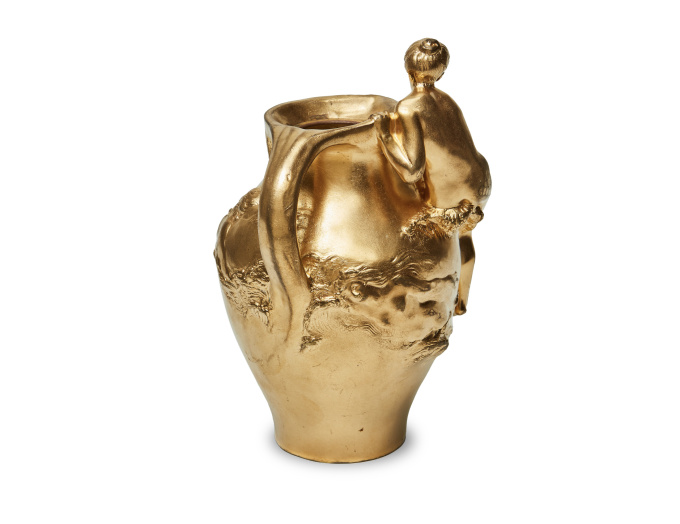 Auguste Ledru – Gilded Bronze Art Nouveau Ewer-Vase – Susse Frères, Paris by Frères Foundry Susse