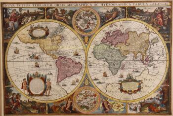 World map by Melchior Tavernier