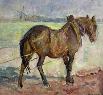 Ploegend paard by Maurice Goth