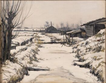Winters landschap by Leonid Sologoub