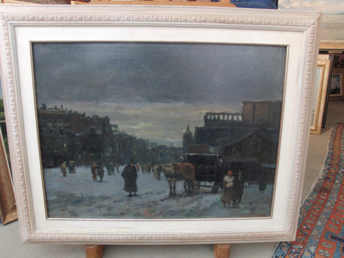 STADSGEZICHT MET KOETS by Cor Noltee