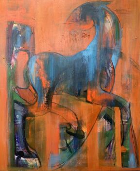 Orange horse by Wendy Alblas