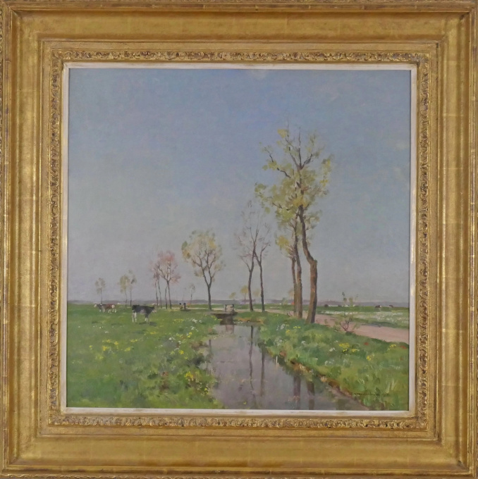 Vroeg voorjaar in de polder by Cornelis Vreedenburgh
