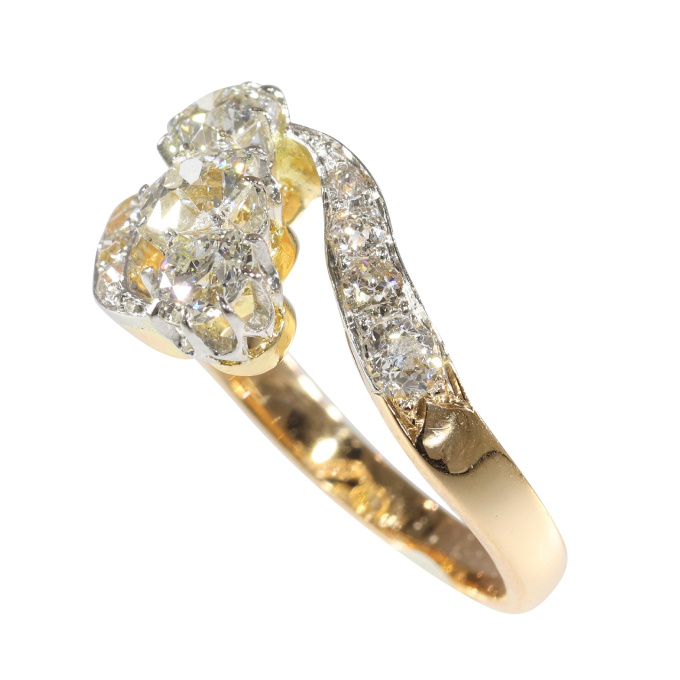 Love Across Time: 1920s Belle Époque Diamond Statement Ring by Unknown artist