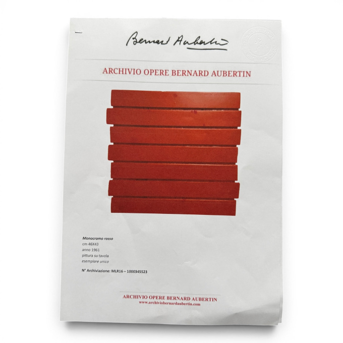 Monocromo Rosso by Bernard Aubertin
