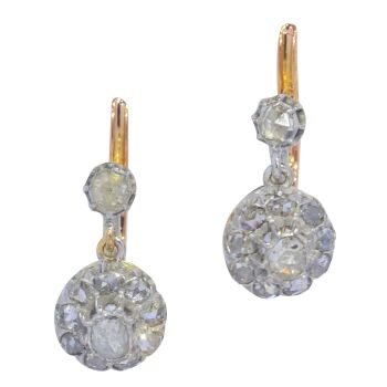 Vintage pendent diamond earrings by Unknown artist