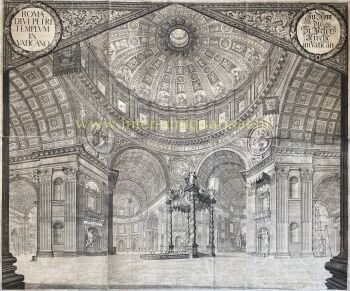 St. Peter's Basilica interior - Johann Ulrich Kraus after Johann Andreas Graff by Artiste Inconnu