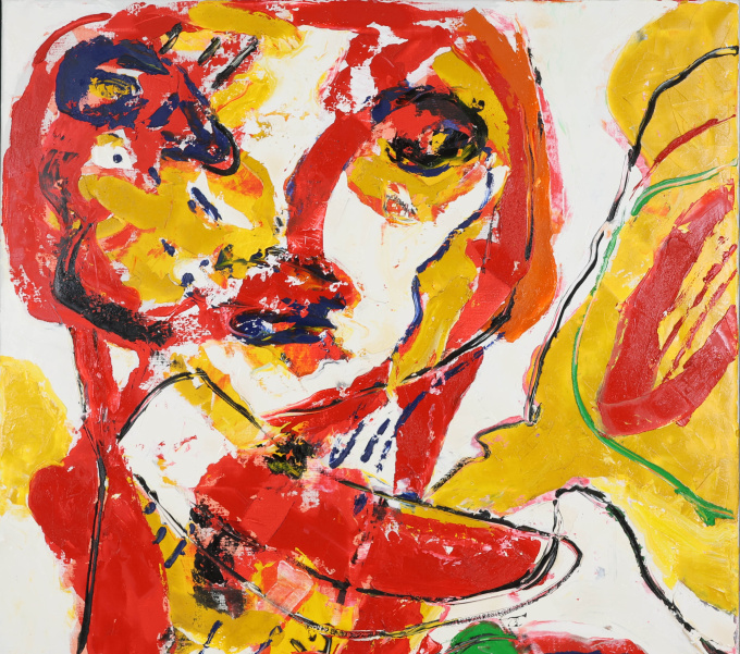 Figure, red, yellow and green by Broer Dobbelsteen