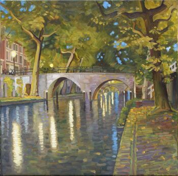 Weesbrug Blue Hour 2 by Willem van der Hofstede