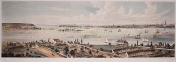 MAGNIFICENT MID-19TH CENTURY VIEW OF NEW YORK CITY by Charles W. Burton