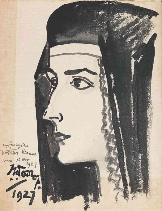 Portret van een vrouw by Jan Toorop