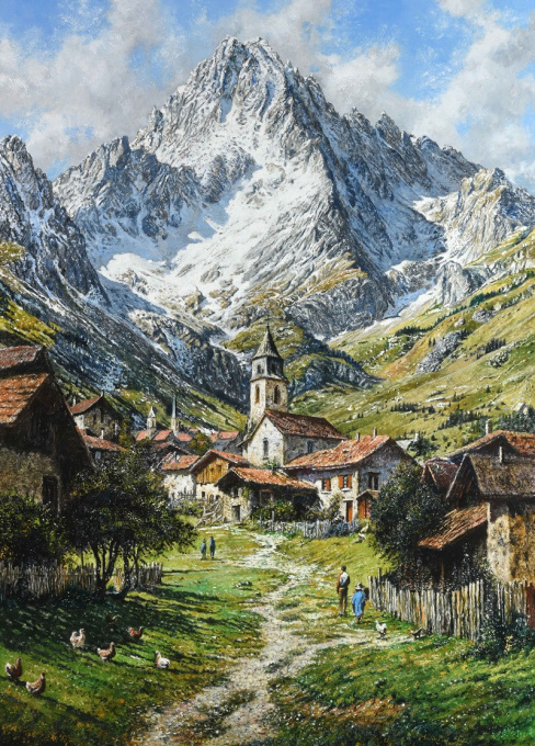 Zwitsers bergdorp by Walter Elst